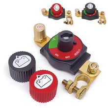 Load image into Gallery viewer, Car High Current Brass Battery Terminal Disconnect Switch Removable Knob Positive Negative Modification Safety Accessory