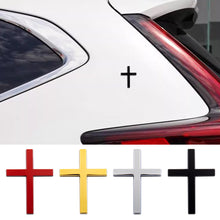 Load image into Gallery viewer, 3D Metal Car Sticker Cross Raised Design Auto & Motorcycle Body Decoration Scratch Cover Personalized Decal