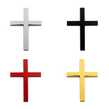 Load image into Gallery viewer, 3D Metal Car Sticker Cross Raised Design Auto & Motorcycle Body Decoration Scratch Cover Personalized Decal