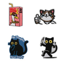 Load image into Gallery viewer, Cartoon Animal Badge Hook And Loop Embroidered Repair Patch Hip Hop Animal Appliques Stickers For Clothing Bags Sewing