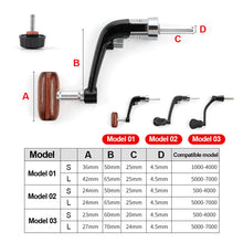 Load image into Gallery viewer, Foldable Spinning Reel Handle Anti-Rust and Wear-Resistant Knob Universal Fishing Reel Upgrade Replacement Part