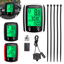Load image into Gallery viewer, Wired Bike Computer with Waterproof Backlit Large Screen Total Mileage Tracking and Cycling Data Monitoring Cycling Supplies