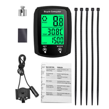 Load image into Gallery viewer, Wired Bike Computer with Waterproof Backlit Large Screen Total Mileage Tracking and Cycling Data Monitoring Cycling Supplies