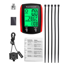Load image into Gallery viewer, Wired Bike Computer with Waterproof Backlit Large Screen Total Mileage Tracking and Cycling Data Monitoring Cycling Supplies