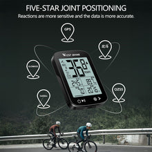 Load image into Gallery viewer, Bicycle Smart GPS Bike Computer Waterproof Wireless Cycling Speedometer and Odometer Riding Equipment