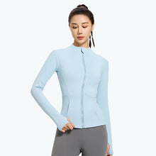 Load image into Gallery viewer, Women's High-Elasticity Slim-Fit Yoga Suit Outdoor Breathable Quick-Dry Zip-Up Stand Collar Running Sportswear