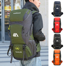 Load image into Gallery viewer, 50L Outdoor Sports Backpack Hiking Camping Pack with Reflective Strips and Mesh Bags Waterproof Abrasion-Resistant Travel Bag