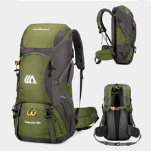 Load image into Gallery viewer, 50L Outdoor Sports Backpack Hiking Camping Pack with Reflective Strips and Mesh Bags Waterproof Abrasion-Resistant Travel Bag