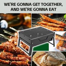 Load image into Gallery viewer, 35*27*20CM Portable Foldable Drawer BBQ Grill with Iron Mesh Outdoor Camping Party Supplies