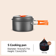 Load image into Gallery viewer, Portable Camping Cookware Set Heat-Resistant Aluminum Frying Pan Pot Kettle for Hiking Picnic with Storage Bag