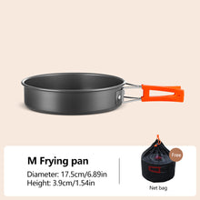 Load image into Gallery viewer, Portable Camping Cookware Set Heat-Resistant Aluminum Frying Pan Pot Kettle for Hiking Picnic with Storage Bag