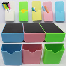 Load image into Gallery viewer, Plastic Magnetic Pen Holder Erase Marker Storage Box Pencil Organizer for Home Office Whiteboard Fridge Refrigerator