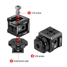 Load image into Gallery viewer, Multi-head Cold Shoe Extension Mount Adapter Monitor Holder Studio Flash Light Stand 1/4 3/8 Screw Hole for Nikon Canon Sony SLR