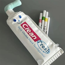 Load image into Gallery viewer, Toothpaste Tube Pencil Pouch for Creative Smiles Paste & Play Cute Collapsible Pen Tube for School Buddies