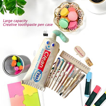 Load image into Gallery viewer, Toothpaste Tube Pencil Pouch for Creative Smiles Paste & Play Cute Collapsible Pen Tube for School Buddies
