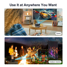 Load image into Gallery viewer, Mini Projector Android11 WiFi6 BT5.0 280 ANSI 720P Built-in App Mirror SmartPhone for 1080P 4K Video Home Cinema