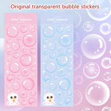 Load image into Gallery viewer, Creative Handcraft Removable Reusable Korean Original Transparent Bubble Ins Style Hand Account Journal Decoration Card Stickers