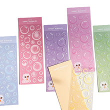 Load image into Gallery viewer, Creative Handcraft Removable Reusable Korean Original Transparent Bubble Ins Style Hand Account Journal Decoration Card Stickers