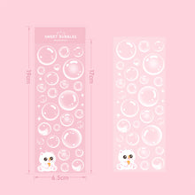 Load image into Gallery viewer, Creative Handcraft Removable Reusable Korean Original Transparent Bubble Ins Style Hand Account Journal Decoration Card Stickers