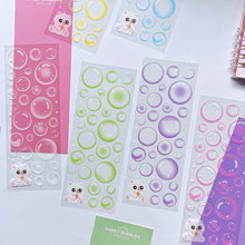 Load image into Gallery viewer, Creative Handcraft Removable Reusable Korean Original Transparent Bubble Ins Style Hand Account Journal Decoration Card Stickers