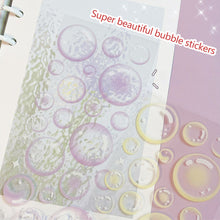 Load image into Gallery viewer, Creative Handcraft Removable Reusable Korean Original Transparent Bubble Ins Style Hand Account Journal Decoration Card Stickers