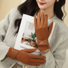 Load image into Gallery viewer, Warm Gloves with Velvet for Women to Use in Winter Touch Screen Elegant Bow Accessories Cycling and Driving Gloves