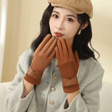 Load image into Gallery viewer, Warm Gloves with Velvet for Women to Use in Winter Touch Screen Elegant Bow Accessories Cycling and Driving Gloves