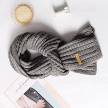 Load image into Gallery viewer, Winter Scarf Women Mens Thick Cable Knit Wrap Chunky Long Warm Scarf for Travel Office Warm Cashmere Scarves Neckercheif