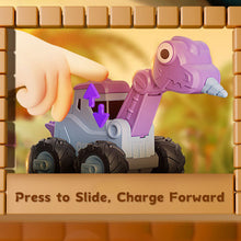 Load image into Gallery viewer, 1Pcs Children Pull Back Toy Car Press Puzzle Dinosaur Engineering Car Model Collection Cartoon Educational Kids Excavator Car Toys