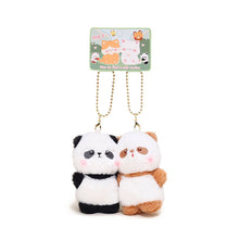 Load image into Gallery viewer, Pair of Magneticed Couple Cat Bear Plush Keychain Cute Creative Plush Kawaii Magneted Backpack Pendant Toy Girl Holiday Gift Car Key Accessories