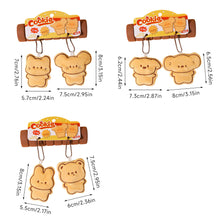 Load image into Gallery viewer, Pair of Magneticed Couple Biscuit Bear Plush Keychain Cute Creative Plush Kawaii Magneted Backpack Pendant Toy Girl Holiday Gift Car Key Accessories