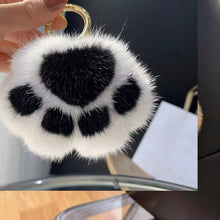 Load image into Gallery viewer, Cat Paw Key Ring for Women Cat Paw Pendant Keychain Couple Keychain Fluffy Faux Fur Car Keychain Charm Gift for Girlfriend