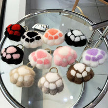 Load image into Gallery viewer, Cat Paw Key Ring for Women Cat Paw Pendant Keychain Couple Keychain Fluffy Faux Fur Car Keychain Charm Gift for Girlfriend