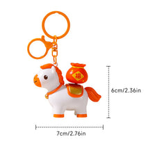 Load image into Gallery viewer, Portable Keychain Rotating Horse Design Key Ring Horse Charm Key Chain Miniature Decompression Toy Pocket-sized Horse Keychain