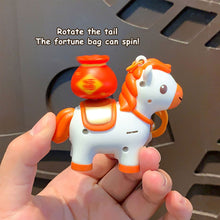 Load image into Gallery viewer, Portable Keychain Rotating Horse Design Key Ring Horse Charm Key Chain Miniature Decompression Toy Pocket-sized Horse Keychain