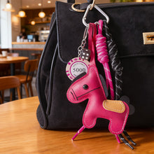 Load image into Gallery viewer, 1 Pc Leather Pony Keychain Braided Rope Backpack Pendant For Phone Bag Car Hanging Accessories DIY Decoration