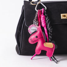 Load image into Gallery viewer, 1 Pc Leather Pony Keychain Braided Rope Backpack Pendant For Phone Bag Car Hanging Accessories DIY Decoration