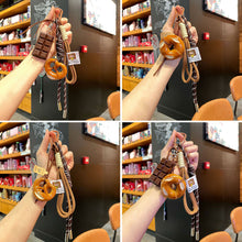 Load image into Gallery viewer, Creative Bowknot Woven Rope Keychain Chocolate Bagel Bread Keychain Polyester Anti-lost Bag Car Key Hanging Decoration Woven