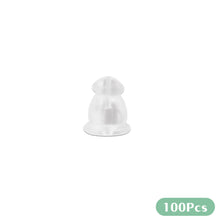 Load image into Gallery viewer, 100Pcs/lot Clear Soft Silicone Rubber Earring Backs Safety Rubber Stopper Jewelry Accessories DIY Ear Plugging