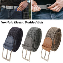 Load image into Gallery viewer, Elastic Woven Belt Casual Women Men's Punched Waist Straps Stretch Canvas Pin Buckle Trouser Belts 130 140 150cm
