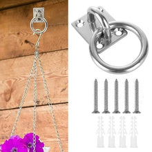 Load image into Gallery viewer, 304 Stainless Steel U-Hook with M5 M6 Thread for Door Boat Ceiling Fan Hanger Multi-purpose Diamond Square Buckle