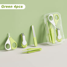 Load image into Gallery viewer, 4pcs/set Baby Nail Clipper Set Children Kids Nail Cutter Scissors Files Small Nail Trimmer Baby Nails Care Tools Baby Care Items