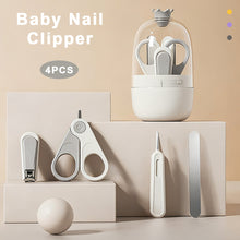 Load image into Gallery viewer, 4pcs/set Baby Nail Clipper Set Children Kids Nail Cutter Scissors Files Small Nail Trimmer Baby Nails Care Tools Baby Care Items