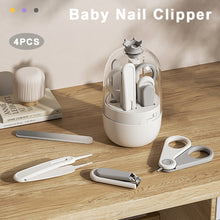 Load image into Gallery viewer, 4pcs/set Baby Nail Clipper Set Children Kids Nail Cutter Scissors Files Small Nail Trimmer Baby Nails Care Tools Baby Care Items