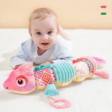 Load image into Gallery viewer, Chameleo Infant Toys Baby Musical Stuffed Animal Toys with Rattles Crinkle Bell Baby Teething Toys for Tummy Time Newborn Sensory Toy