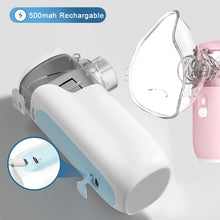 Load image into Gallery viewer, Adults Children Mini Medical Nebulizer Handheld Nebulizer Outdoor Ultrasonic Atomizer Portable Mute Asthma Inhaler Type-C Charging