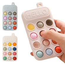 Load image into Gallery viewer, Silicone Teether Toys Teething Relief Baby Teether for Infants Newborn Chewing Toy Baby Education Learning Props Gifts