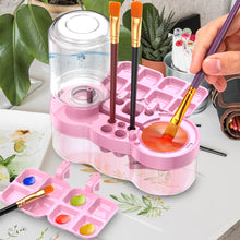 Load image into Gallery viewer, 500ML Paint Brush Cleaner Watercolor Brush Rinser with Drain Cleaner Rinse Cup Paint Water Dispenser Oil Paint Brush Cleaner