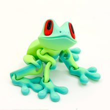 Load image into Gallery viewer, 3D Printed Frog With Movable Joints Fridge Magnet Decoration 3D Printed Animals Room Decor Office Table Funny Frog Ornament