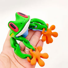 Load image into Gallery viewer, 3D Printed Frog With Movable Joints Fridge Magnet Decoration 3D Printed Animals Room Decor Office Table Funny Frog Ornament